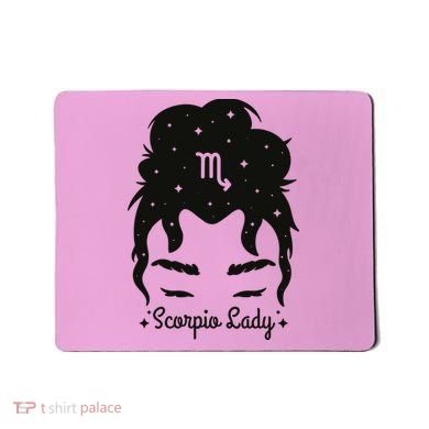 Scorpio Messy Hair Bun Birthday Gift Mousepad