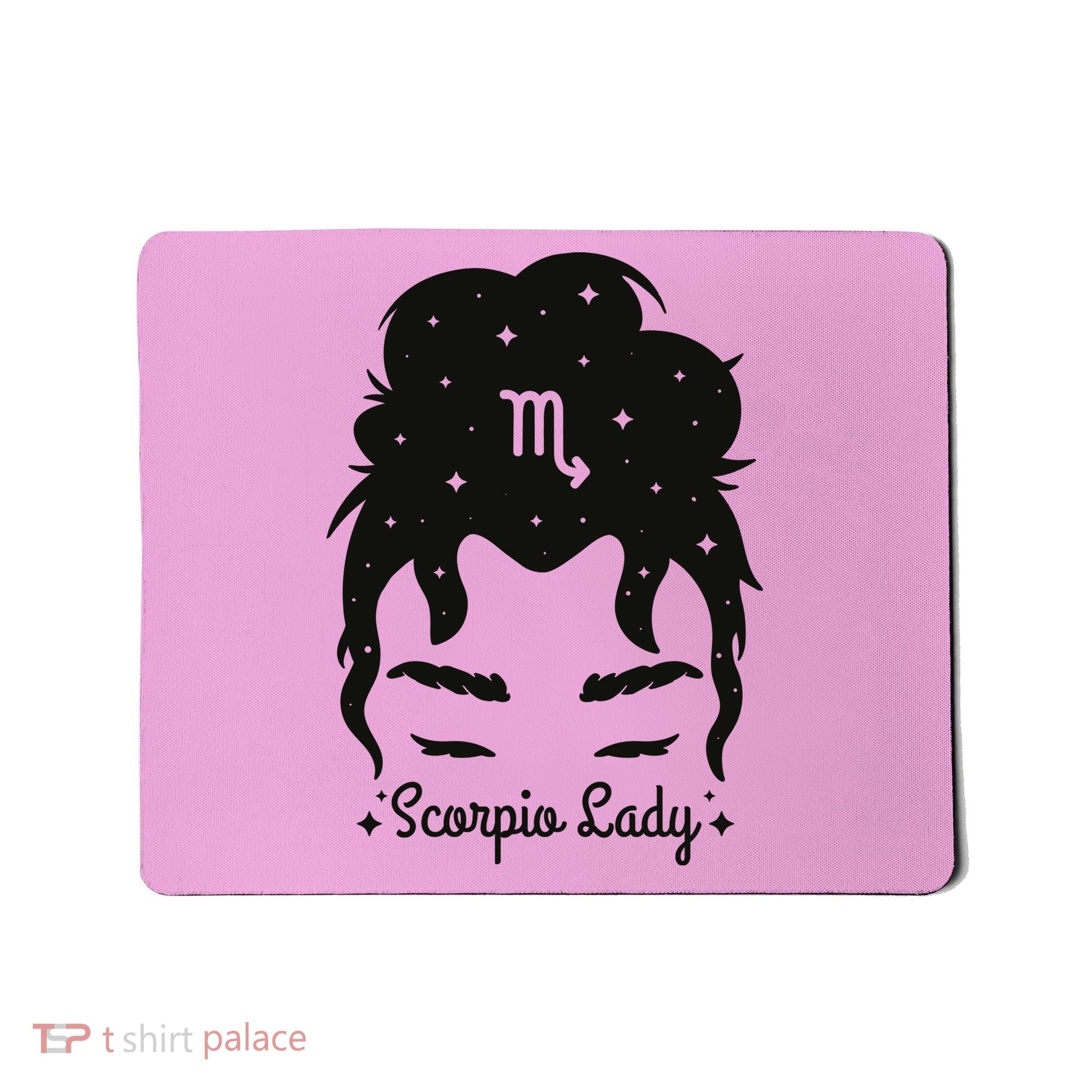 Scorpio Messy Hair Bun Birthday Gift Mousepad