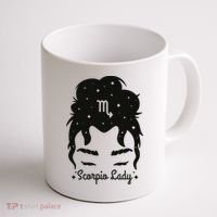 Scorpio Messy Hair Bun Birthday Gift Coffee Mug thumb 1