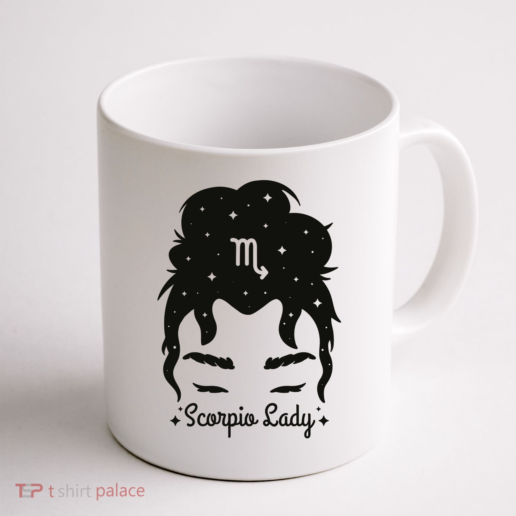 Scorpio Messy Hair Bun Birthday Gift Coffee Mug