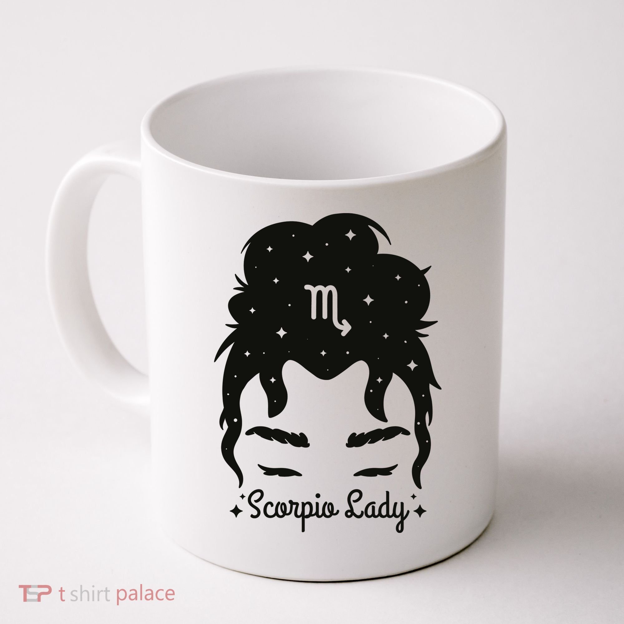 Scorpio Messy Hair Bun Birthday Gift Coffee Mug