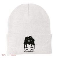 Scorpio Messy Hair Bun Birthday Gift Beanie thumb 0