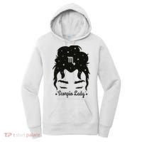 Scorpio Messy Hair Bun Birthday Gift Women's Hoodie thumb 0