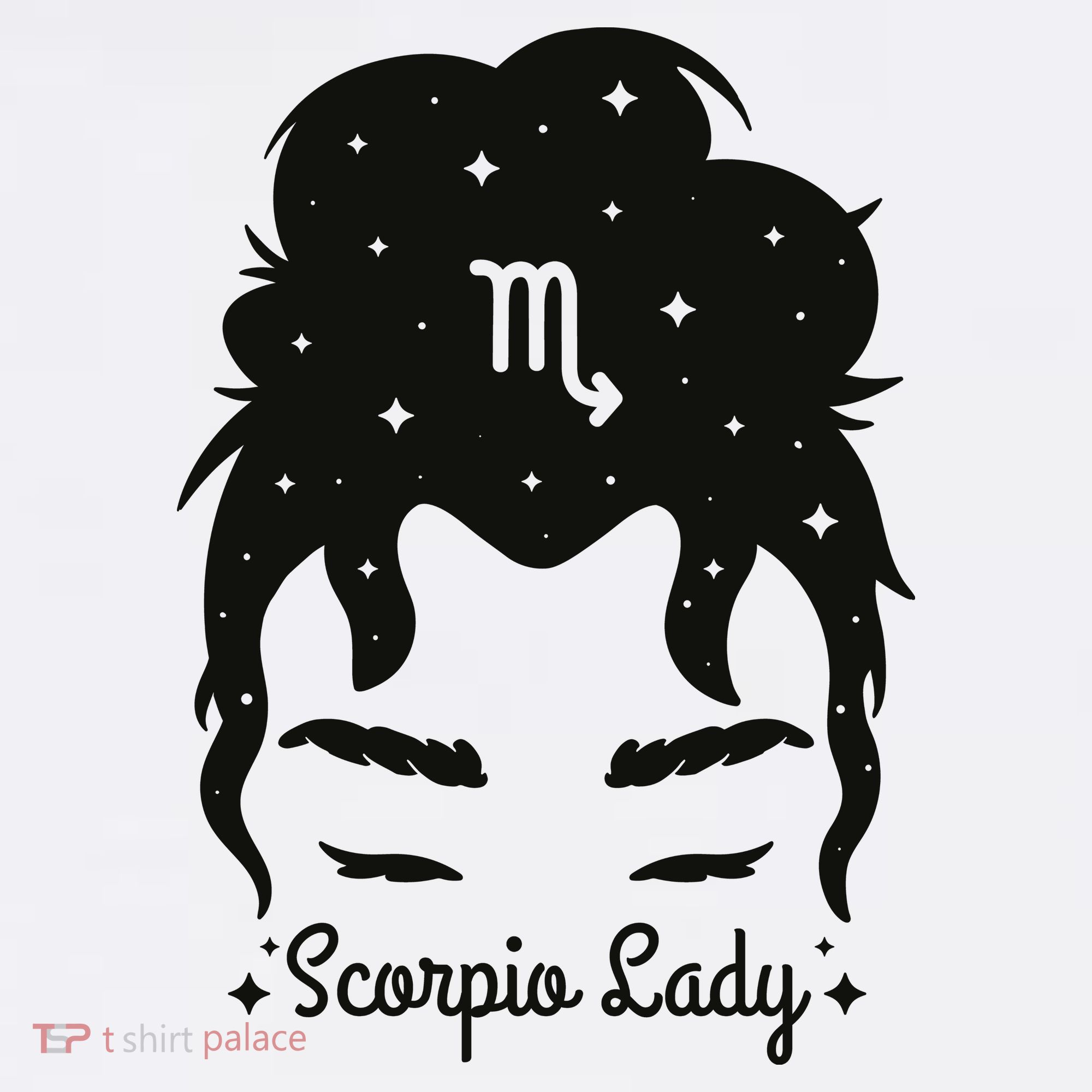 Scorpio Messy Hair Bun Birthday Gift Women's Hoodie