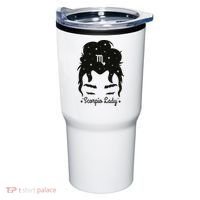 Scorpio Messy Hair Bun Birthday Gift Tumbler thumb 0