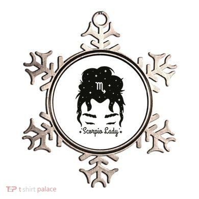 Scorpio Messy Hair Bun Birthday Gift Ornament