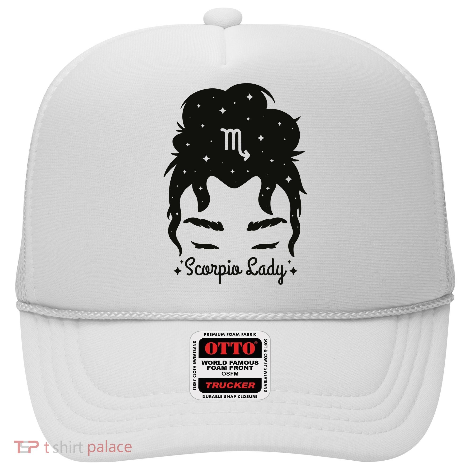 Scorpio Messy Hair Bun Birthday Gift Hat
