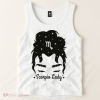 Scorpio Messy Hair Bun Birthday Gift Tank Top thumb 2