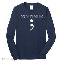 Semicolon Mental Health Awareness Suicide Prevention Long Sleeve Shirt thumb 0