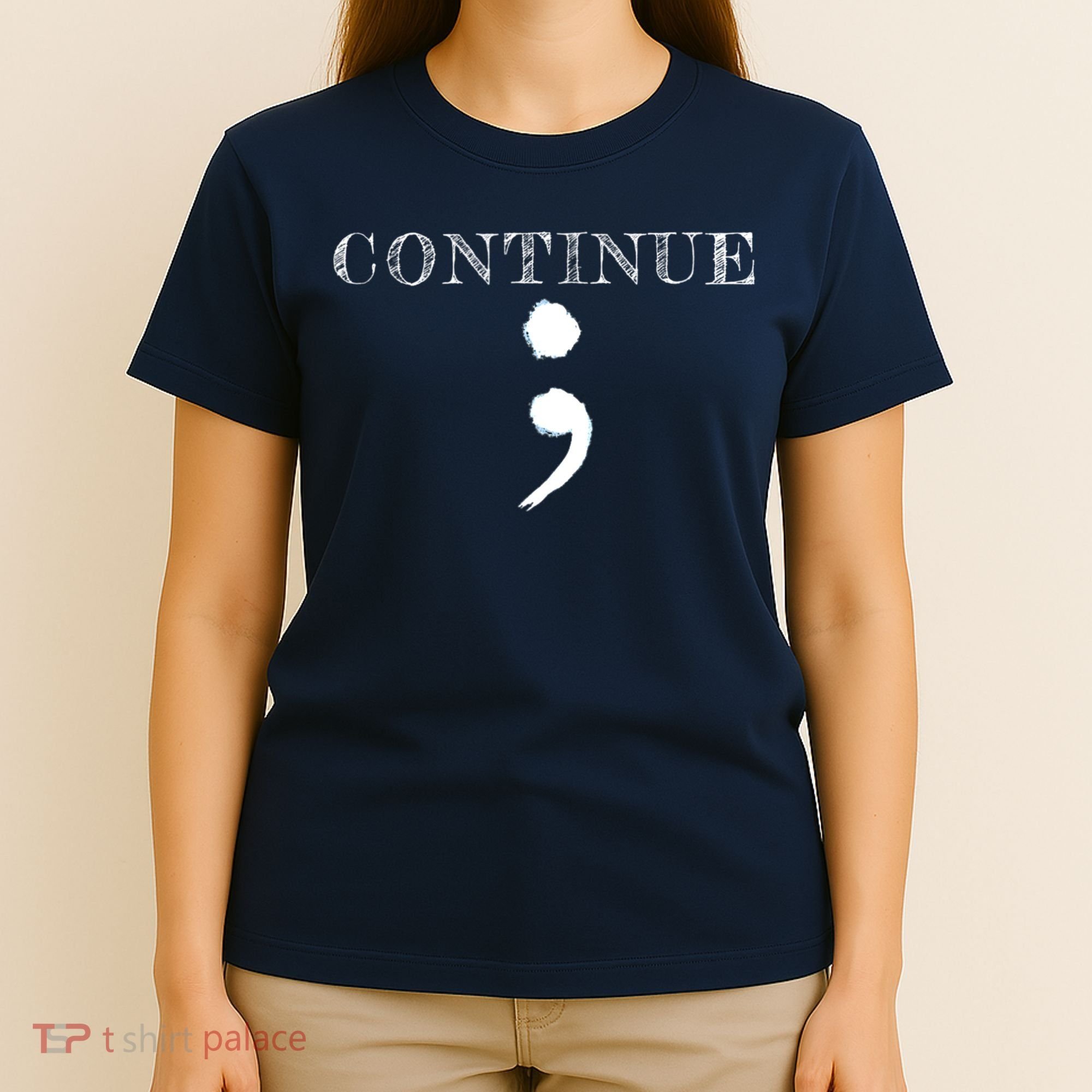 Semicolon Mental Health Awareness Suicide Prevention T-Shirt