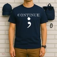 Semicolon Mental Health Awareness Suicide Prevention T-Shirt thumb 6
