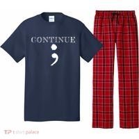 Semicolon Mental Health Awareness Suicide Prevention Pajama Set thumb 0