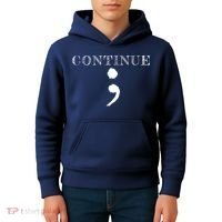 Semicolon Mental Health Awareness Suicide Prevention Kids Hoodie thumb 4