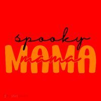 Spooky Mama Halloween Santa Hat thumb 1
