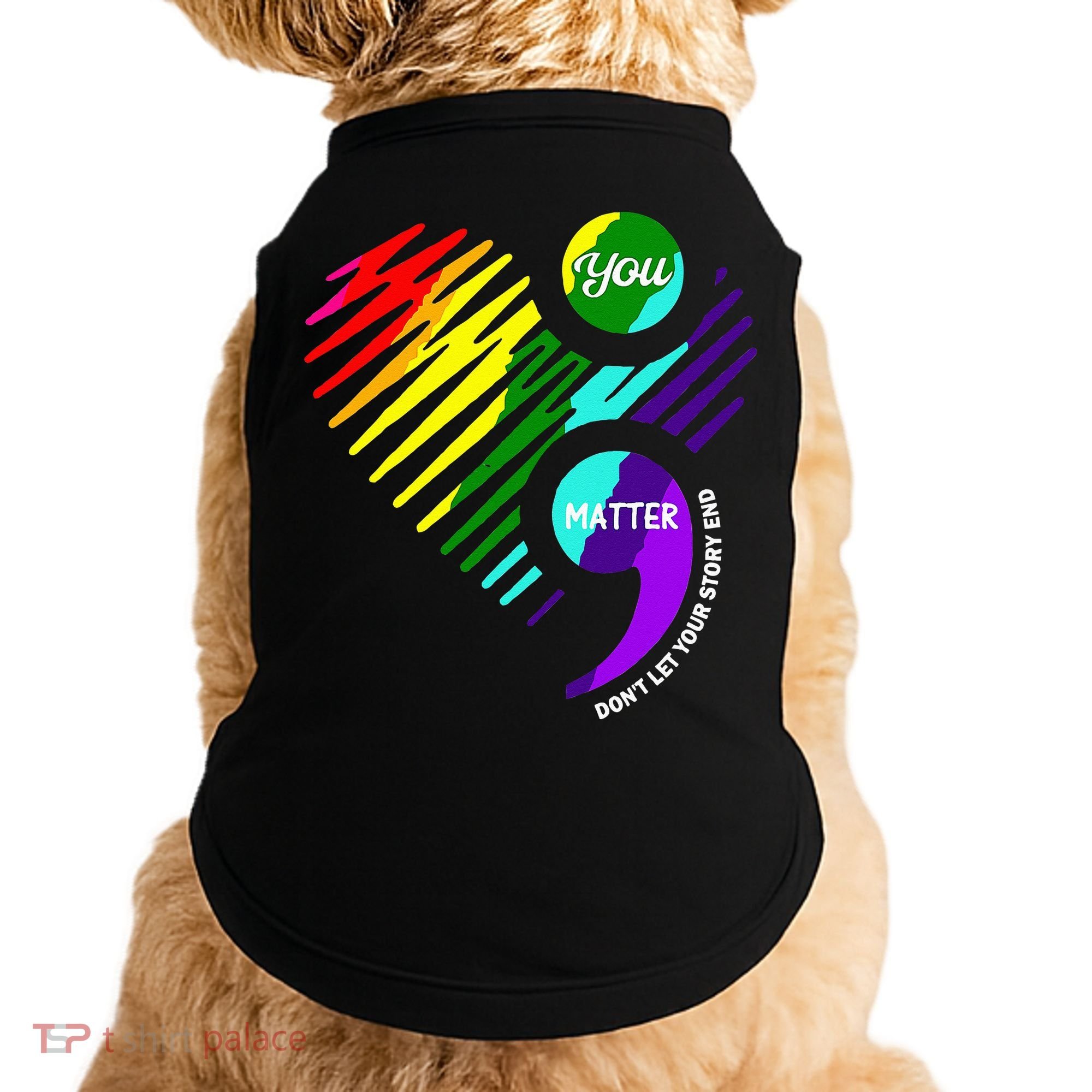 Semicolon Mental Health Awareness Doggie Tank
