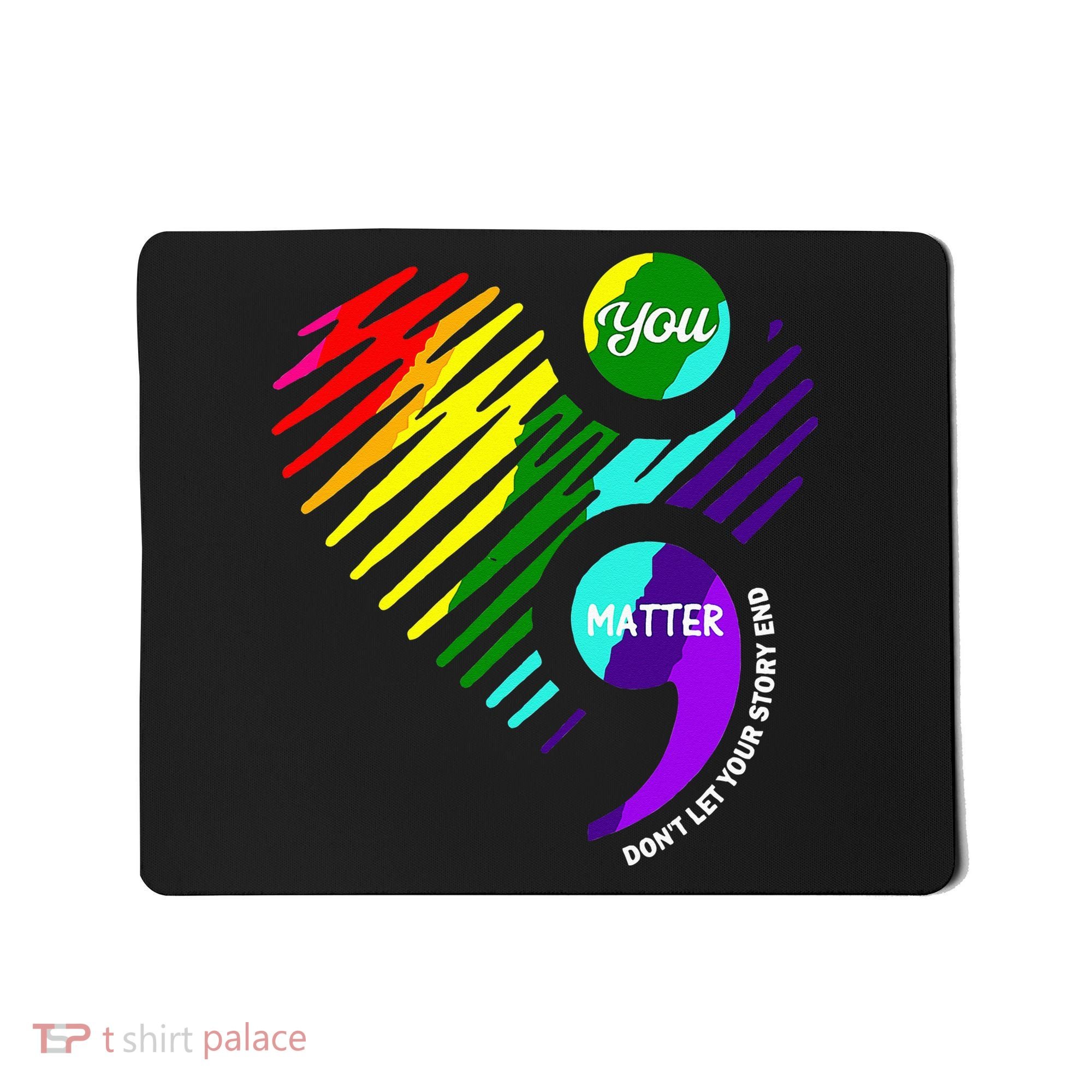 Semicolon Mental Health Awareness Mousepad