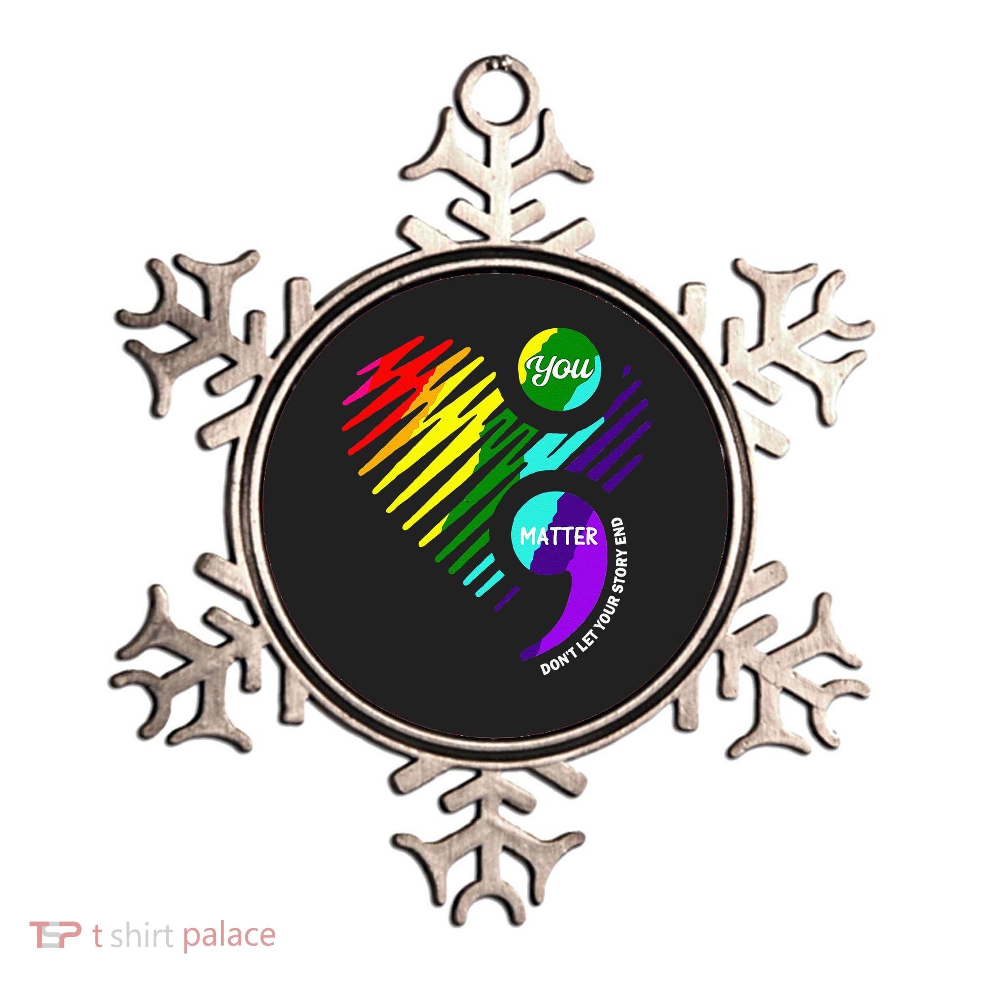 Semicolon Mental Health Awareness Ornament