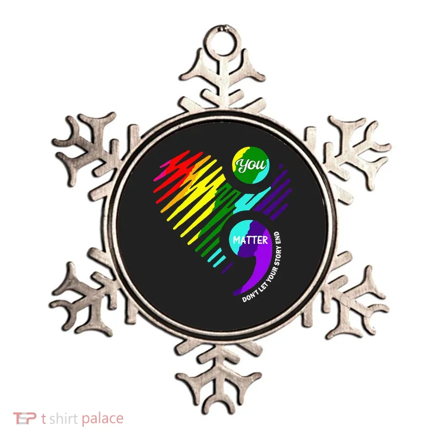Semicolon Mental Health Awareness Ornament