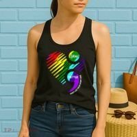 Semicolon Mental Health Awareness Women's Tank Top thumb 2