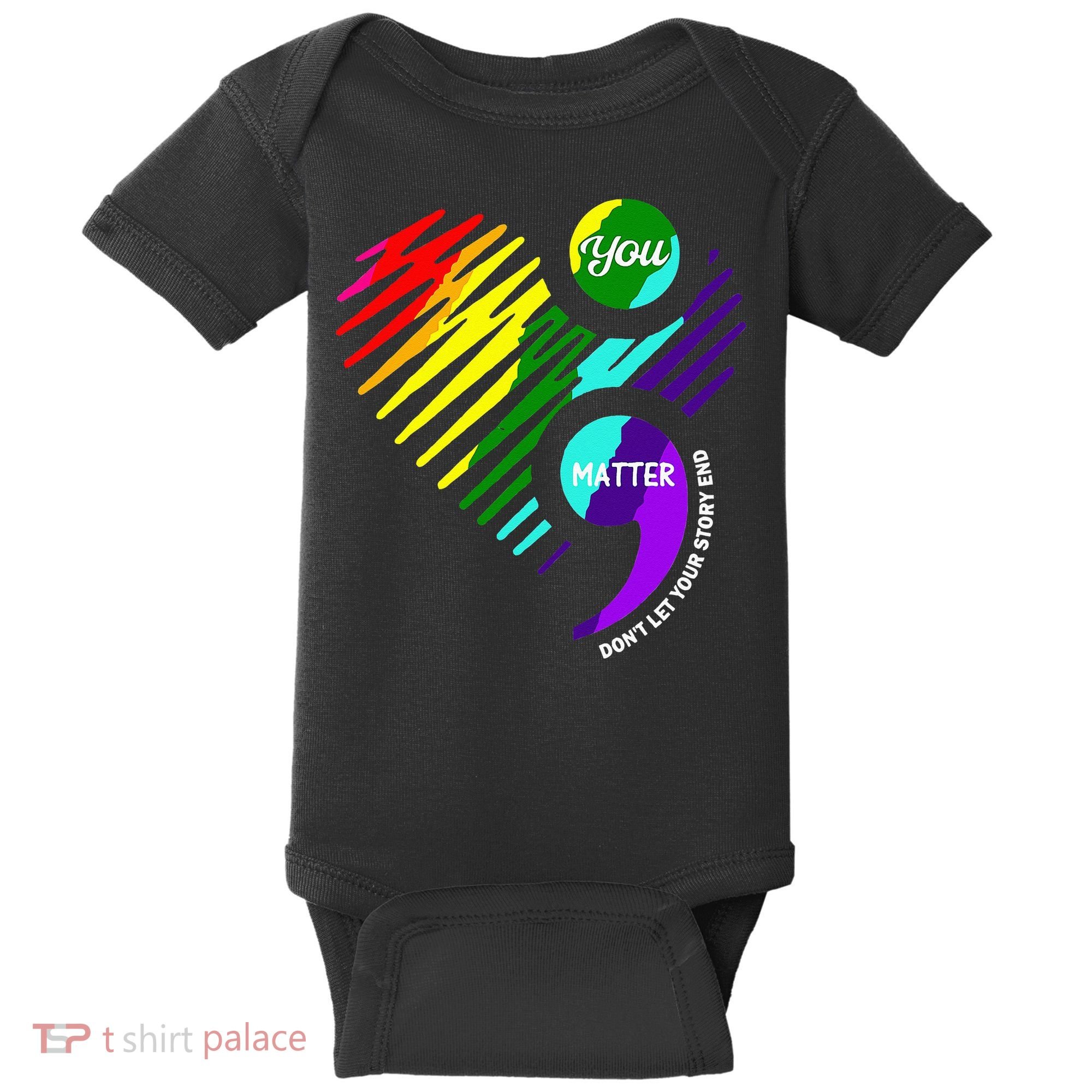Semicolon Mental Health Awareness Baby Bodysuit