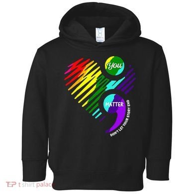 Semicolon Mental Health Awareness Toddler Hoodie
