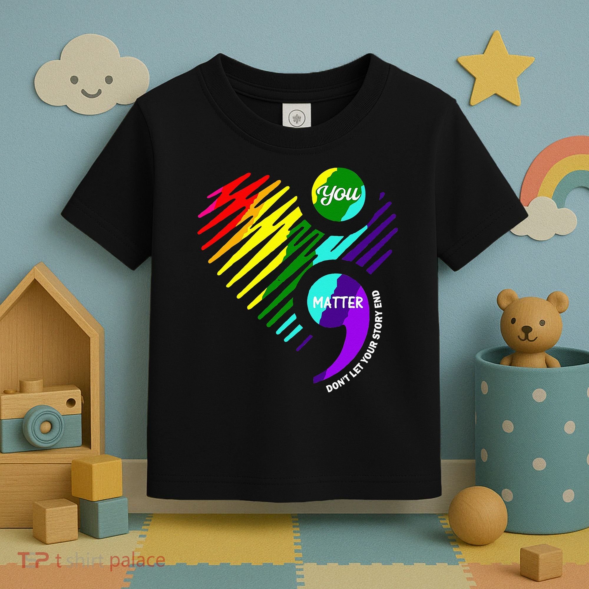 Semicolon Mental Health Awareness Toddler T-Shirt