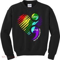 Semicolon Mental Health Awareness Kids Sweatshirt thumb 0