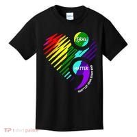 Semicolon Mental Health Awareness Kids T-Shirt thumb 0