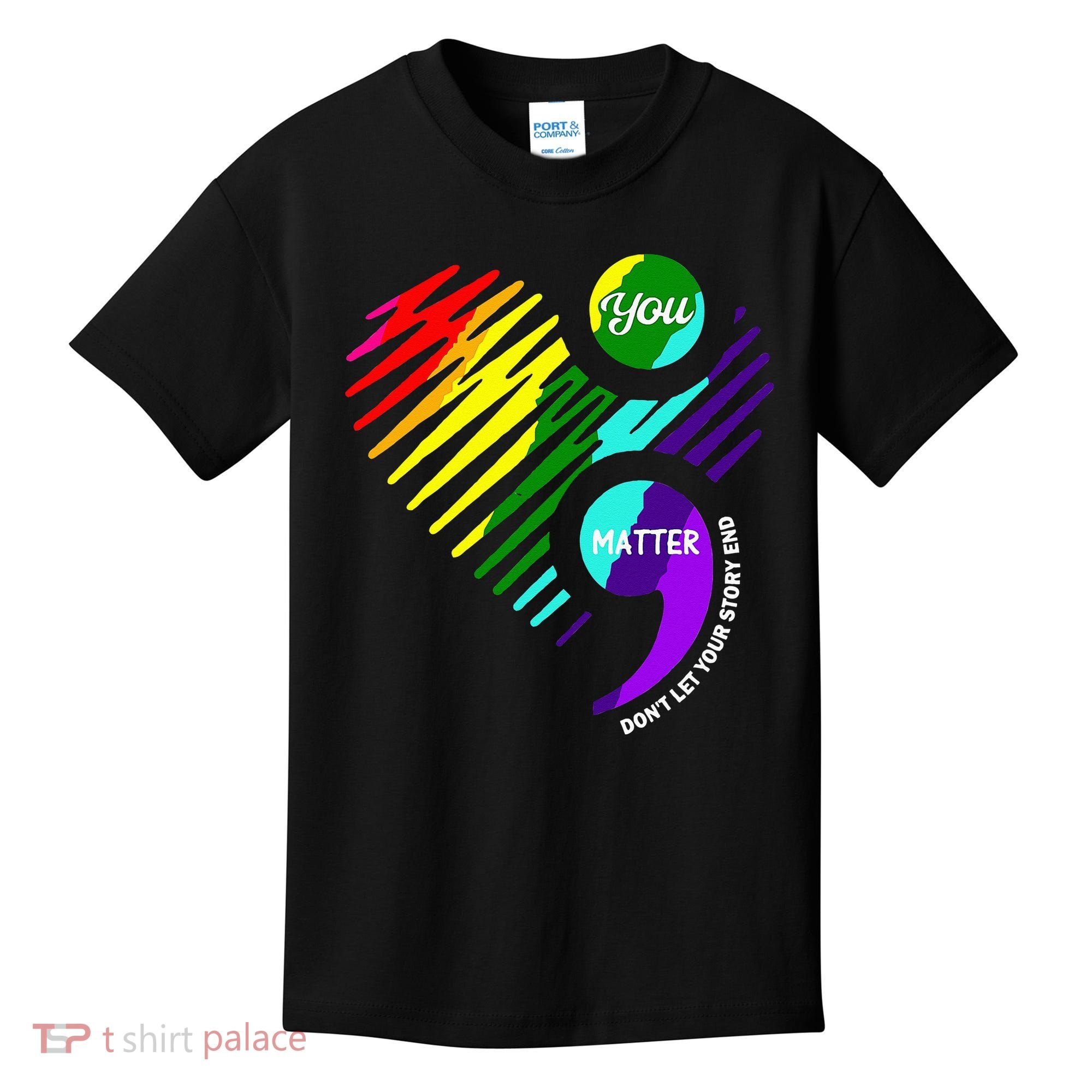 Semicolon Mental Health Awareness Kids T-Shirt