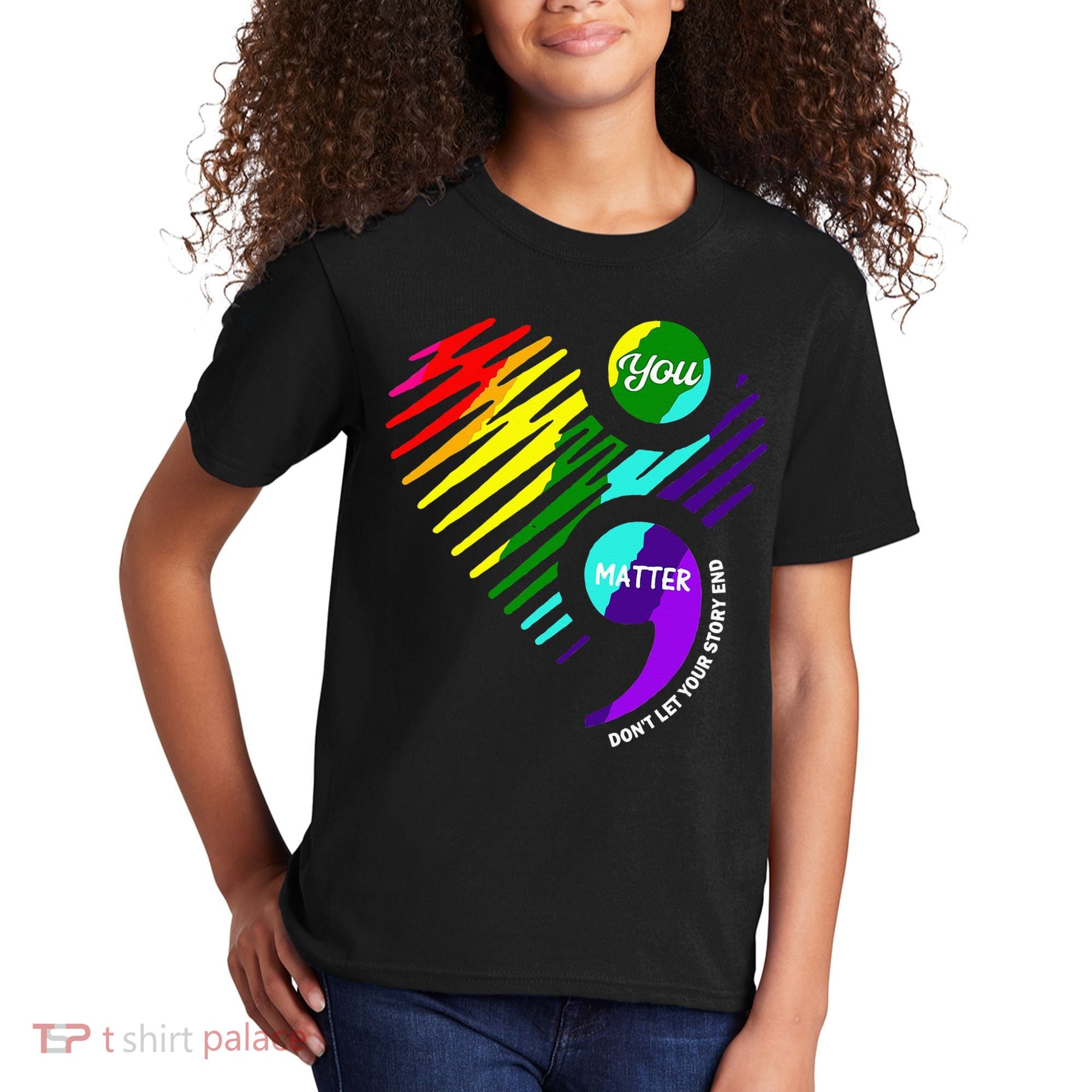 Semicolon Mental Health Awareness Kids T-Shirt