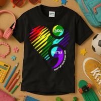 Semicolon Mental Health Awareness Kids T-Shirt thumb 3