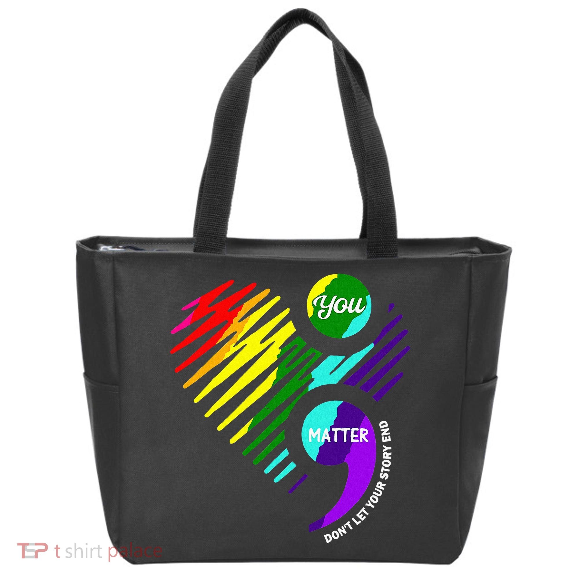 Semicolon Mental Health Awareness Tote Bag