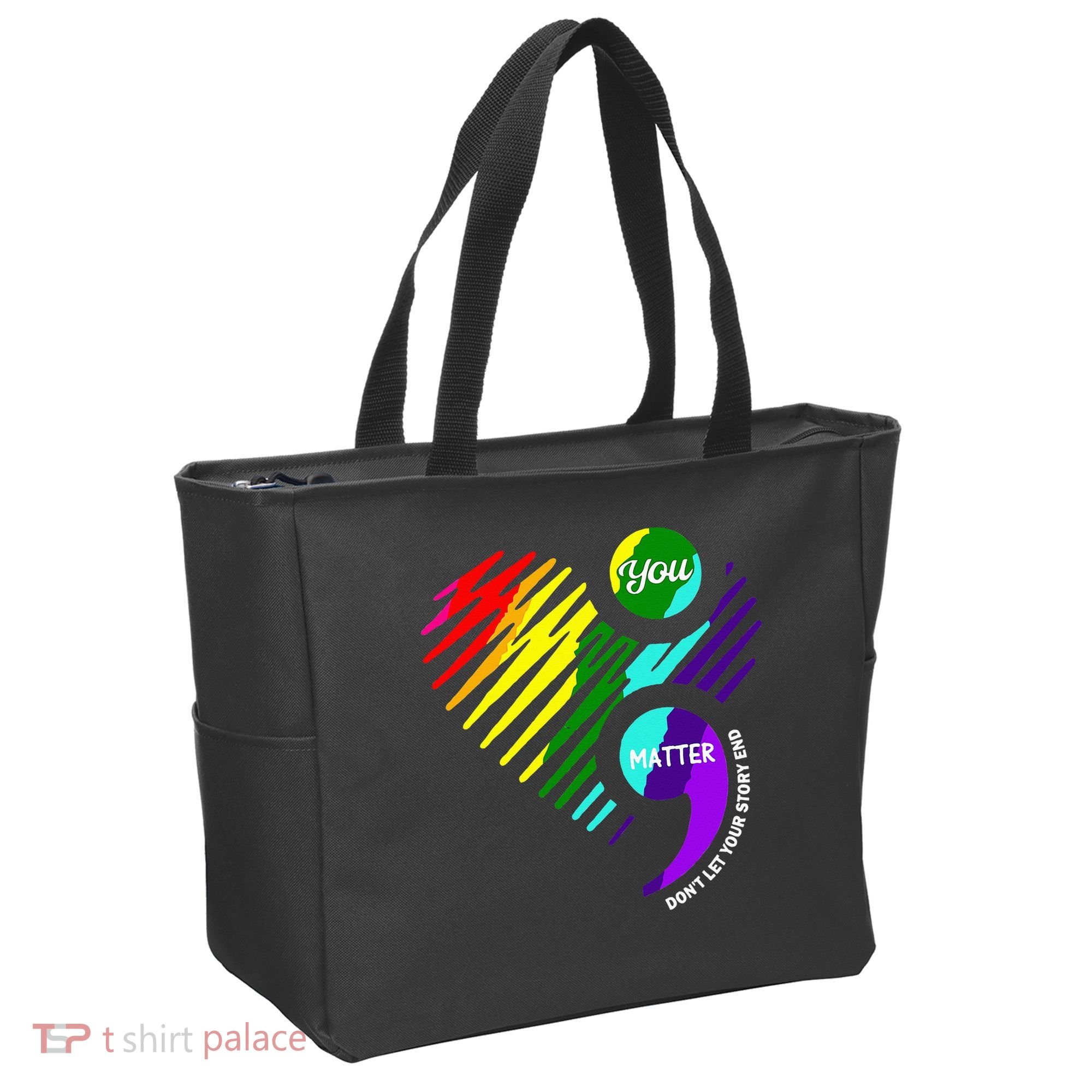 Semicolon Mental Health Awareness Tote Bag