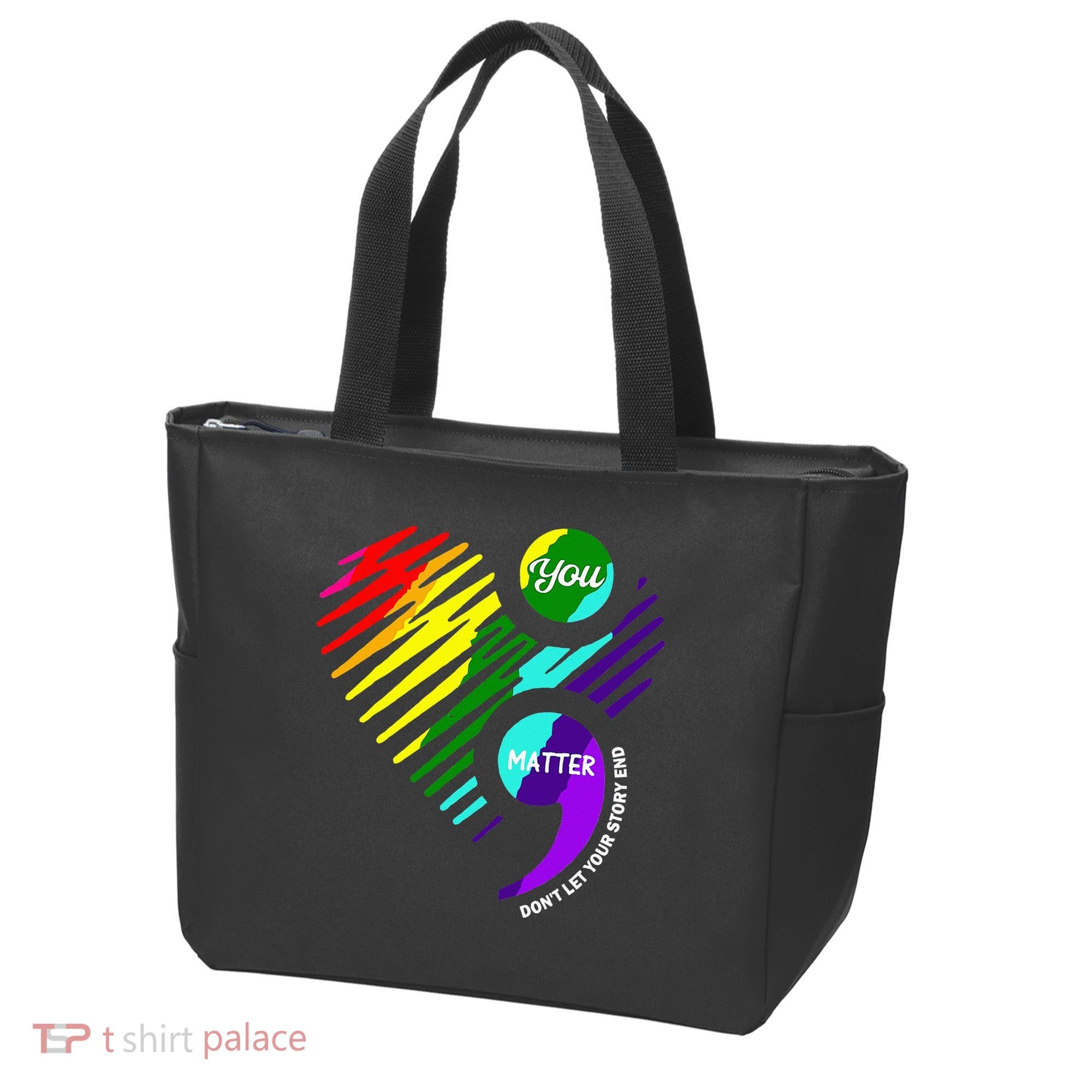 Semicolon Mental Health Awareness Tote Bag