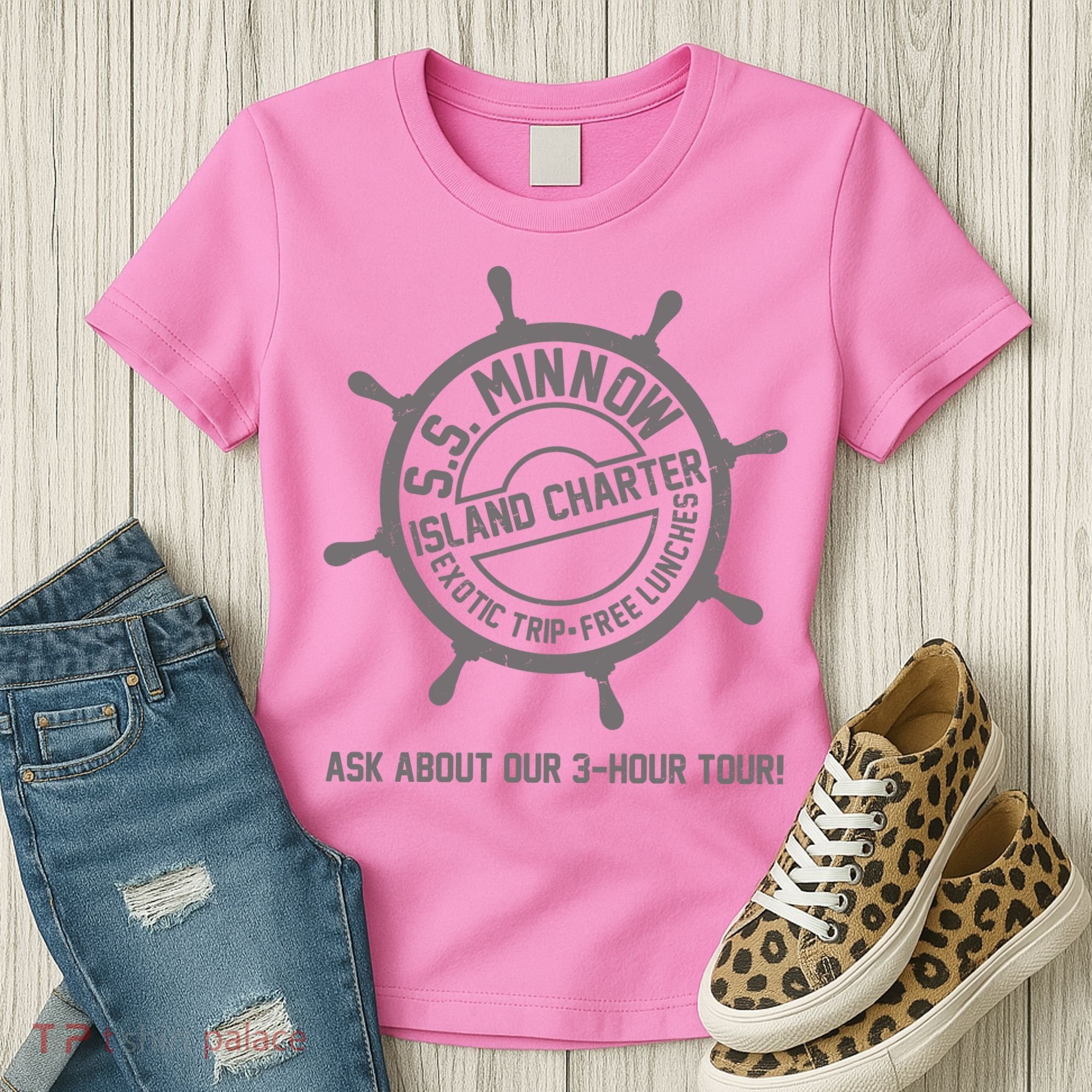 SS Minnow Island Charter Exotic Trip Free Lunches Women's T-Shirt