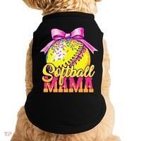 Softball Mama Ice Cream Drip Cheer Mom Game Day Mothers Day Doggie Tank thumb 0