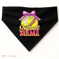 Softball Mama Ice Cream Drip Cheer Mom Game Day Mothers Day USA-Made Doggie Bandana thumb 0