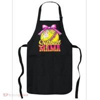 Softball Mama Ice Cream Drip Cheer Mom Game Day Mothers Day Apron thumb 0