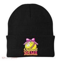 Softball Mama Ice Cream Drip Cheer Mom Game Day Mothers Day Beanie thumb 0