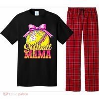 Softball Mama Ice Cream Drip Cheer Mom Game Day Mothers Day Pajama Set thumb 0