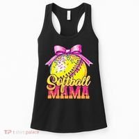Softball Mama Ice Cream Drip Cheer Mom Game Day Mothers Day Women's Tank Top thumb 0