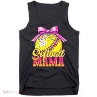 Softball Mama Ice Cream Drip Cheer Mom Game Day Mothers Day Tank Top thumb 0