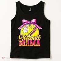 Softball Mama Ice Cream Drip Cheer Mom Game Day Mothers Day Tank Top thumb 2