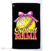 Softball Mama Ice Cream Drip Cheer Mom Game Day Mothers Day Golf Towel thumb 0