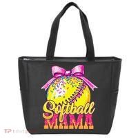Softball Mama Ice Cream Drip Cheer Mom Game Day Mothers Day Tote Bag thumb 0