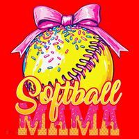Softball Mama Ice Cream Drip Cheer Mom Game Day Mothers Day Santa Hat thumb 1