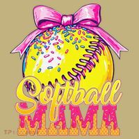 Softball Mama Ice Cream Drip Cheer Mom Game Day Mothers Day Long Sleeve Shirt thumb 2