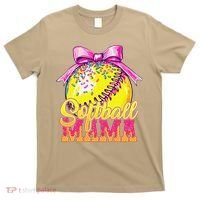 Softball Mama Ice Cream Drip Cheer Mom Game Day Mothers Day T-Shirt thumb 0