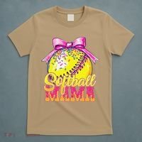 Softball Mama Ice Cream Drip Cheer Mom Game Day Mothers Day T-Shirt thumb 5