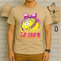 Softball Mama Ice Cream Drip Cheer Mom Game Day Mothers Day T-Shirt thumb 6